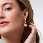 Solara Hoop & Charm Earrings-Iridescent Tanzanite Blue - ER1021GITB00-Julie Vos-Renee Taylor Gallery