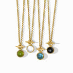 Solara Solitaire Necklace-Obsidian Black - N584GBO00-Julie Vos-Renee Taylor Gallery