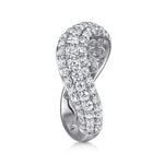 Soraya - 14K White Gold Diamond Wave Stackable Ring - LR52948W45JJ-Gabriel & Co.-Renee Taylor Gallery