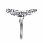 Statement Fashion Ring 14K White Gold RD Diamond 0.5ct Lusso Collection - LR52748W45JJ-Gabriel & Co.-Renee Taylor Gallery