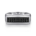 Sterling Silver Black Spinel Mens Ring - MR20041SVJBS-Gabriel & Co.-Renee Taylor Gallery