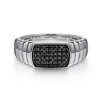 Sterling Silver Black Spinel Men's Ring High Polished - MR20051SVJBS-Gabriel & Co.-Renee Taylor Gallery