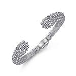 Sterling Silver Bujukan Beaded Split Bangle - BG4592-62SVJJJ-Gabriel & Co.-Renee Taylor Gallery