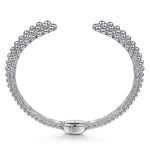 Sterling Silver Bujukan Beaded Split Bangle - BG4592-62SVJJJ-Gabriel & Co.-Renee Taylor Gallery