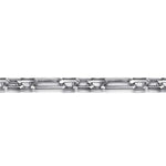 925 Sterling Silver Hollow Figaro Chain Bracelet - TBM2035-85SVJJJ-Gabriel & Co.-Renee Taylor Gallery