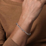 925 Sterling Silver Hollow Figaro Chain Bracelet - TBM2035-85SVJJJ-Gabriel & Co.-Renee Taylor Gallery