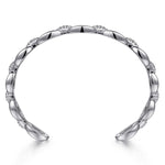 Sterling Silver Oval Link Cuff Bangle - BG4590-62SVJJJ-Gabriel & Co.-Renee Taylor Gallery