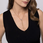 14K White & Yellow Gold Bujukan and RD Diamond Stirrup Y Necklace Bujukan Collection - NK7986M45JJ-Gabriel & Co.-Renee Taylor Gallery