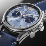 Vintage Rally Healey Chronograph Men’s Automatic Light Blue Dial Watch – FC-397HLBN5B6-Frederique Constant-Renee Taylor Gallery