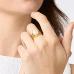 Wave Stone Ring-Turquoise Blue - R229GTQ00-Julie Vos-Renee Taylor Gallery