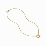 Wave Circle Delicate Necklace-Gold - N531G00-Julie Vos-Renee Taylor Gallery