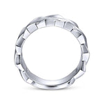 Wide 925 Sterling Silver Chain Link Band in High Polished Finish - MR52061SVJJJ-Gabriel & Co.-Renee Taylor Gallery