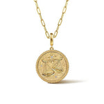 14K Yellow Gold Diamond Bujukan Libra Medallion Pendant - PT7573Y45JJ-Gabriel & Co.-Renee Taylor Gallery