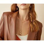 18K Yellow Gold Lariat Necklace With Diamond Pavé Clasp - CB2346 B Y 02-Marco Bicego-Renee Taylor Gallery