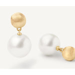 18K Yellow Gold Small Pearl Drop Earrings - OB1011 PL01 Y 02-Marco Bicego-Renee Taylor Gallery