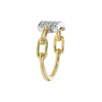 14K Two-Tone Gold Diamond Pavé Ring - D5974-Allison Kaufman-Renee Taylor Gallery
