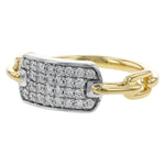 14K Two-Tone Gold Diamond Pavé Ring - D5974-Allison Kaufman-Renee Taylor Gallery