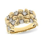 14K Yellow Gold Sculpted Petal Diamond Wedding Band - W2608-Allison Kaufman-Renee Taylor Gallery