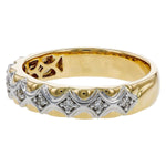 14K Two-Tone Gold Diamond Chevron Band - W2633-Allison Kaufman-Renee Taylor Gallery