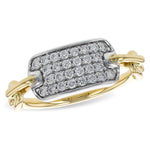 14K Two-Tone Gold Diamond Pavé Ring - D5974-Allison Kaufman-Renee Taylor Gallery