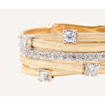 18K Goa 5 Row Diamond Ring - AG270 B2 YW M5-Marco Bicego-Renee Taylor Gallery