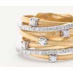 18K Goa 7 Row Diamond Ring - AG277 B2 YW M5-Marco Bicego-Renee Taylor Gallery