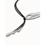 Leather Necklace with Fringes with Drops - COL1751MARMTL0U-UNO de 50-Renee Taylor Gallery