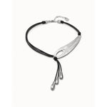 Leather Necklace with Fringes with Drops - COL1751MARMTL0U-UNO de 50-Renee Taylor Gallery
