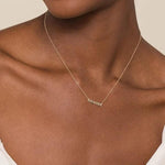 14K Yellow Gold MAMA Script Necklace - NK7109Y4JJJ-Gabriel & Co.-Renee Taylor Gallery