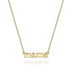 14K Yellow Gold MAMA Script Necklace - NK7109Y4JJJ-Gabriel & Co.-Renee Taylor Gallery