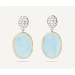18K Yellow & White Gold Aquamarine Diamond Drop Earrings - OB1799-B AQ01 YW Q6-Marco Bicego-Renee Taylor Gallery