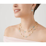 18K Yellow & White Gold Aquamarine Diamond Drop Earrings - OB1799-B AQ01 YW Q6-Marco Bicego-Renee Taylor Gallery