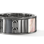 Carved Chain Treated Black Onyx & Dark Silver Ring - RMS988021BRDBONHE-John Hardy-Renee Taylor Gallery