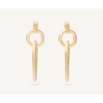 18K Yellow Gold Polished & Engraved Link Drop Earrings - OB1825 Y LI-Marco Bicego-Renee Taylor Gallery