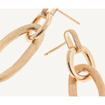 18K Yellow Gold Polished & Engraved Link Drop Earrings - OB1825 Y LI-Marco Bicego-Renee Taylor Gallery