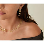 18K Yellow Gold Twisted Irregular Medium Hoops - OG405 Y 01-Marco Bicego-Renee Taylor Gallery