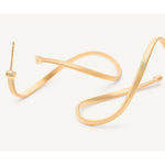 18K Yellow Gold Twisted Irregular Medium Hoops - OG405 Y 01-Marco Bicego-Renee Taylor Gallery