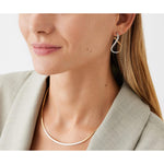 18K Yellow & White Gold Twisted Irregular Small Hoops with Diamond Pavé - OG404 B YW M5-Marco Bicego-Renee Taylor Gallery
