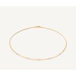 18K Yellow Gold Coil Necklace With Diamond Stations - CG730 B YW M5-Marco Bicego-Renee Taylor Gallery
