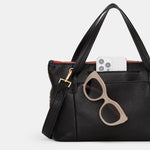 ADDIE MED - Black/Brushed Gold Red Zip-Hammitt-Renee Taylor Gallery