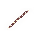 GROMMET SHORT STRAP - Cherrywood Pebble/Brushed Gold