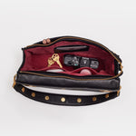 MONTANA CLUTCH SML - Black/Brushed Gold-Hammitt-Renee Taylor Gallery