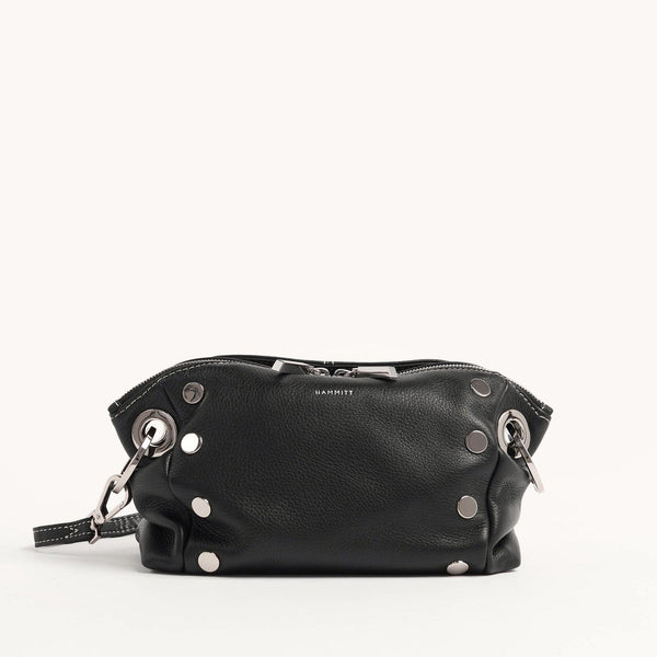 DANIEL CROSSBODY CLUTCH SML - Tempo Black/Silver - Hammitt