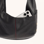 TOM ZIP MED - Black/Brushed Gold Red Zip-Hammitt-Renee Taylor Gallery