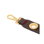 GROMMET SHORT STRAP - Espresso Pebble/Brushed Gold