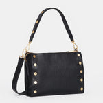 MONTANA CLUTCH SML - Black/Brushed Gold-Hammitt-Renee Taylor Gallery