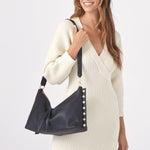MR. G - Black/Brushed Gold Hammered Red Zip-Hammitt-Renee Taylor Gallery