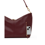 GRACE MED - Cherrywood Suede/Brushed Gold