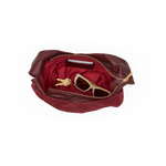 TOM ZIP MED - Cherrywood Suede/Brushed Gold
