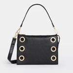 MONTANA CLUTCH SML - Black/Brushed Gold-Hammitt-Renee Taylor Gallery